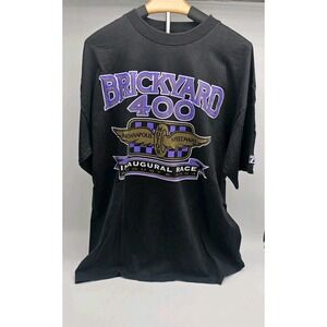 Vtg 1994 Brickyard 400 Inaugural NASCAR Race Black T-Shirt Size XL Logo 7 USA